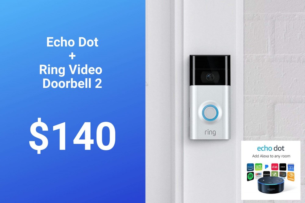 ring video doorbell 2 just $140 right now with free echo dot